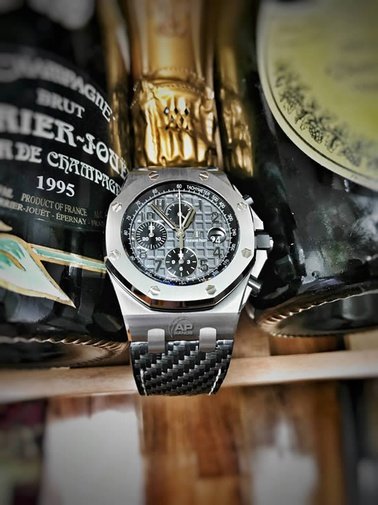 AP Bands 100% Genuine Carbon Fiber Strap For Audemars Piguet Royal Oak Offshore 42mm 26470