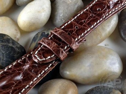 Particolare Capolavoro Chocolate Hornback Leather Strap For Audemars Piguet Royal Oak