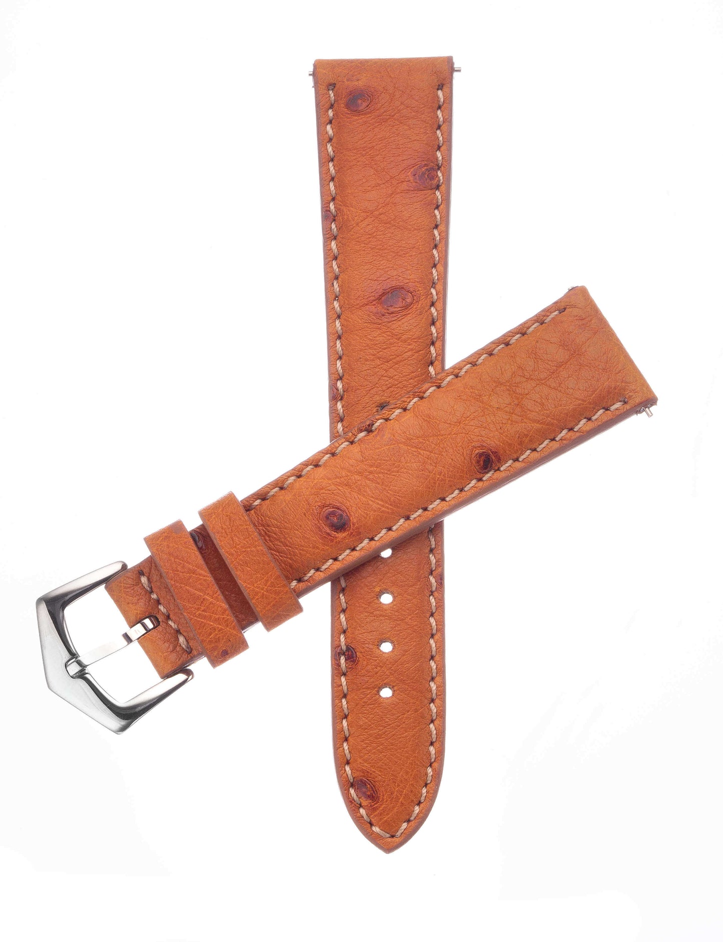 Cognac Ostrich Watch Band