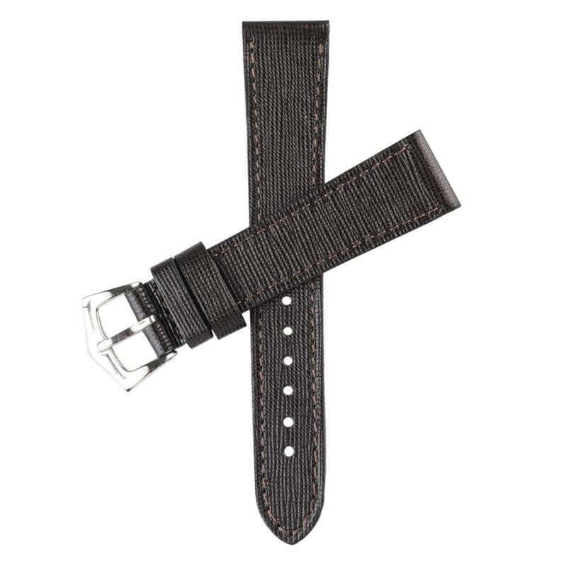 Dark Brown Saffiano  Leather Watch Strap