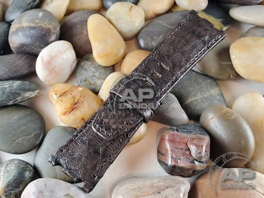 Pitone Dark Brown Python Leather Strap For Audemars Piguet Royal Oak Offshore Diver OEM