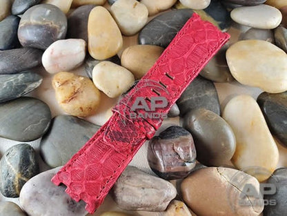 Pitone Red Python Leather Strap For Audemars Piguet Royal Oak Offshore Diver OEM