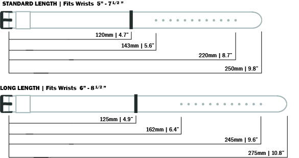 Watch band length on sale guide