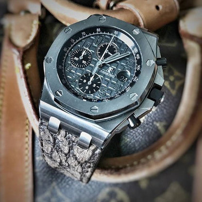 AP Bands Safari Giraffe Leather Strap For Audemars Piguet Royal Oak Offshore 42mm 26470