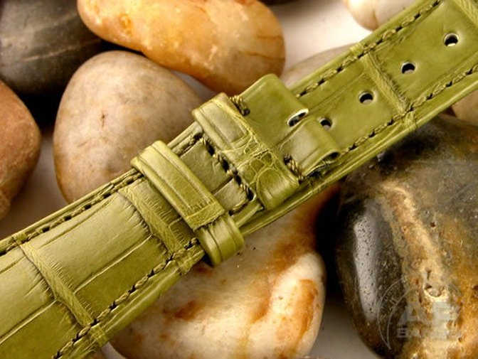 Capolavoro Military Green Alligator Leather Strap For Audemars Piguet Royal Oak Offshore