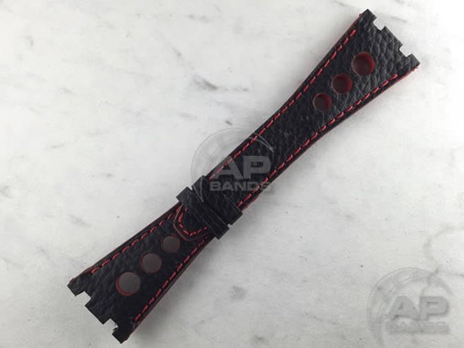 Prototipo Monaco Black Red Racing Strap For Audemars Piguet Royal Oak Offshore