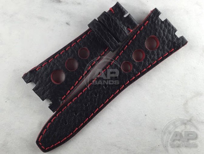 Prototipo Monaco Black Red Racing Strap For Audemars Piguet Royal Oak Offshore