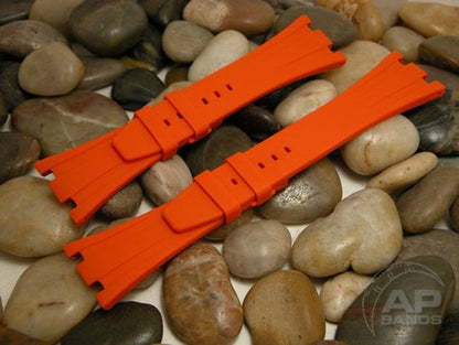 Scuta 100% Rubber Strap Orange For Audemars Piguet Royal Oak Offshore