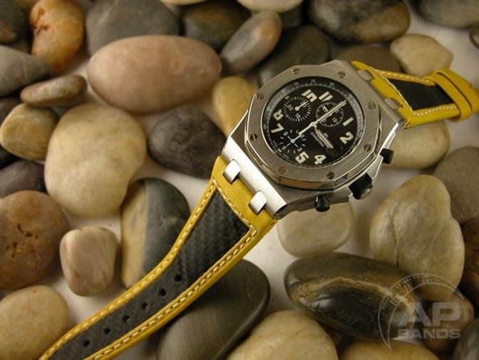 Prototipo Extreme Yellow Carbon Strap For Audemars Piguet Royal Oak Offshore