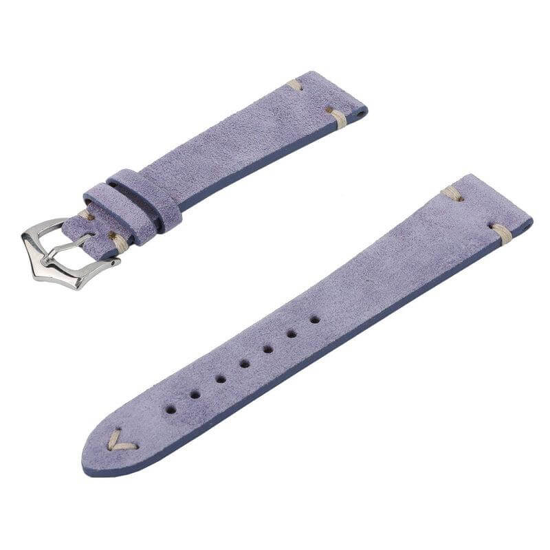 Purple Suede Vintage Leather Watch Strap