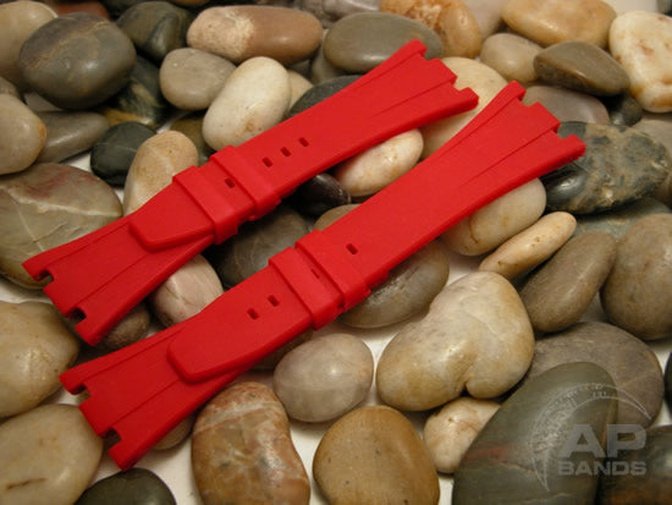 Scuta 100% Rubber Strap Red For Audemars Piguet Royal Oak Offshore