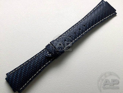 AP Bands 100% Genuine Blue Carbon Fiber Strap For Audemars Piguet Royal Oak Offshore 42mm End Of Days 25770ST