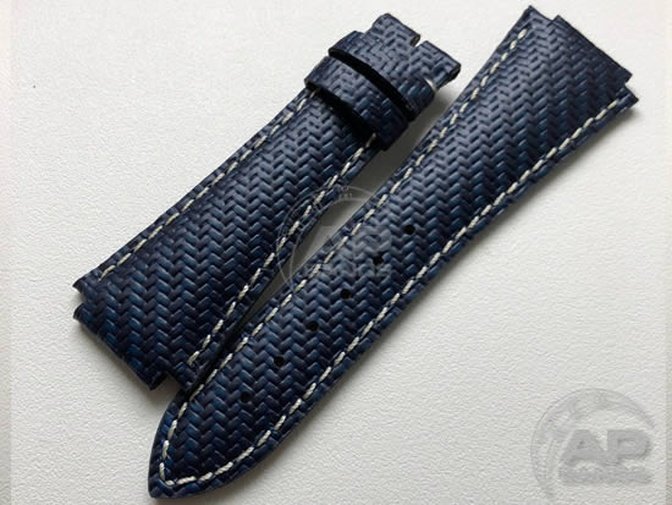 AP Bands 100% Genuine Blue Carbon Fiber Strap For Audemars Piguet Royal Oak Offshore 42mm End Of Days 25770ST