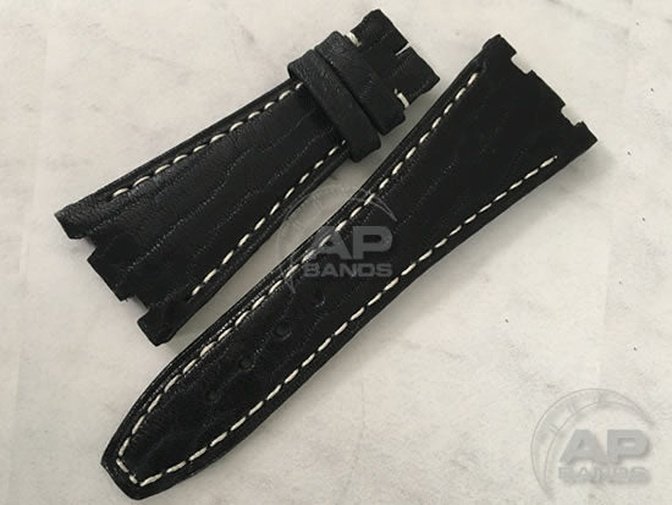 AP Bands Black Sealskin Leather Strap For Audemars Piguet Royal Oak Offshore