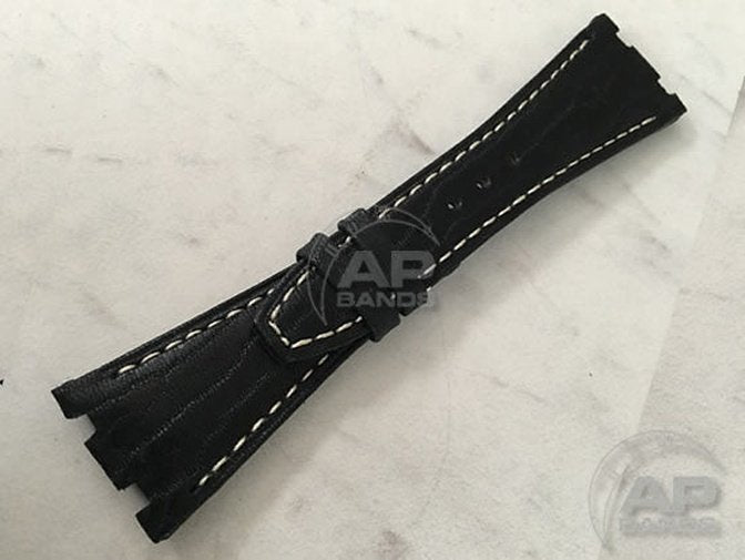 AP Bands Black Sealskin Leather Strap For Audemars Piguet Royal Oak Offshore