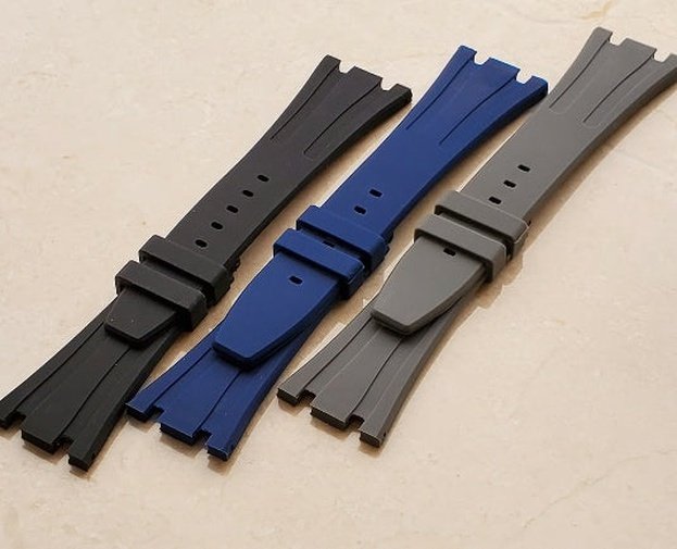 AP Bands Scuta 100% Rubber Strap Blue For Audemars Piguet Royal Oak 39mm and 41mm