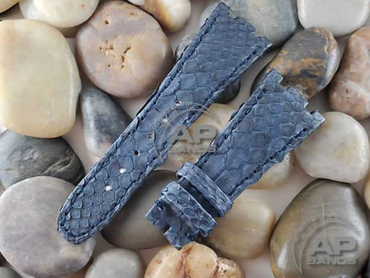 Pitone Blue Python Leather Strap For Audemars Piguet Royal Oak 15300 15400