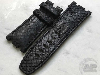 Pitone Black Python Leather Strap For Audemars Piguet Royal Oak Offshore Diver OEM