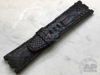 Pitone Black Python Leather Strap For Audemars Piguet Royal Oak Offshore Diver OEM