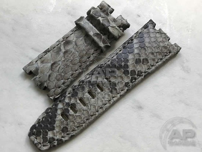 Pitone Grey Python Leather Strap For Audemars Piguet Royal Oak Offshore 44mm Chronograph 26400