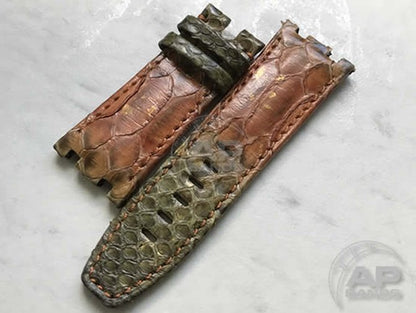 Pitone Tropical Python Leather Strap For Audemars Piguet Royal Oak Offshore 44mm Chronograph 26400