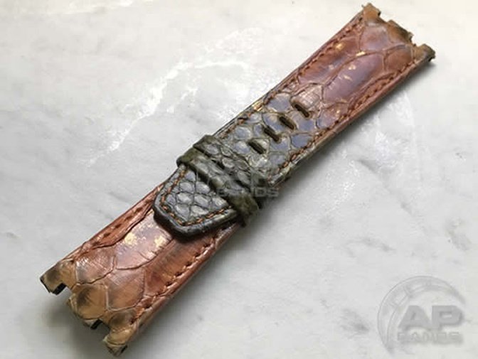 Pitone Tropical Python Leather Strap For Audemars Piguet Royal Oak Offshore 44mm Chronograph 26400