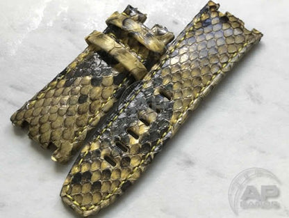 Pitone Yellow Python Leather Strap For Audemars Piguet Royal Oak Offshore 44mm Chronograph 26400