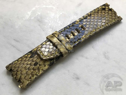 Pitone Yellow Python Leather Strap For Audemars Piguet Royal Oak Offshore 44mm Chronograph 26400