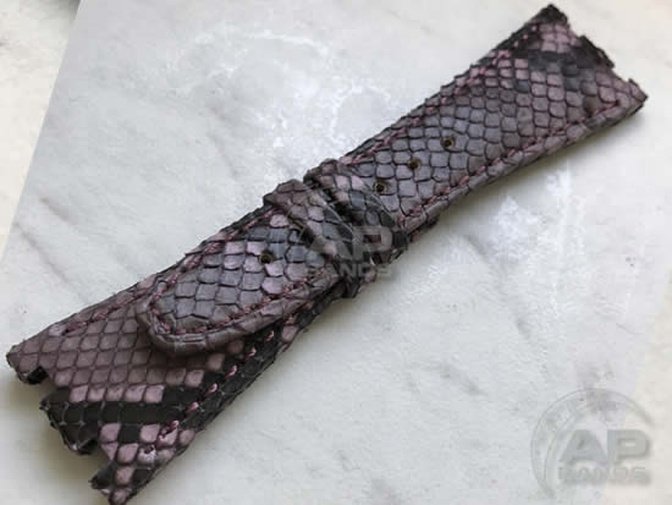 Pitone Grape Python Leather Strap For Audemars Piguet Royal Oak Offshore