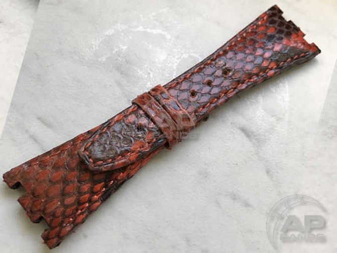 Pitone Orange Python Leather Strap For Audemars Piguet Royal Oak Offshore