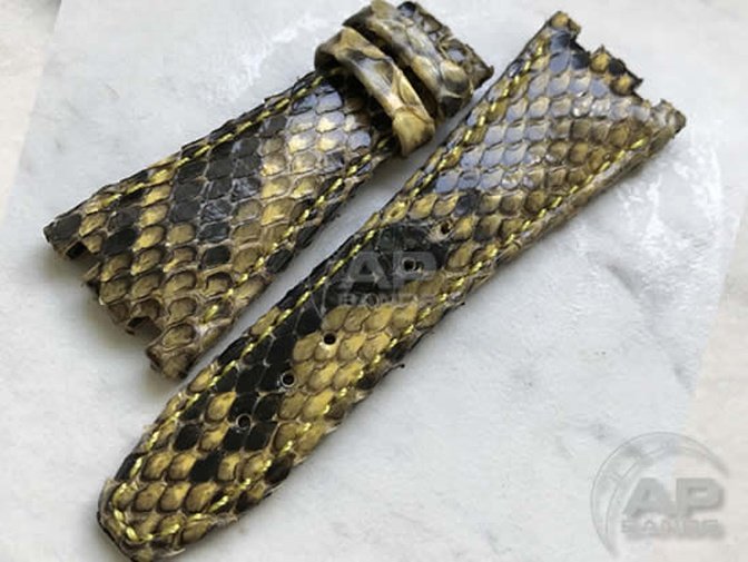 Pitone Yellow Python Leather Strap For Audemars Piguet Royal Oak Offshore