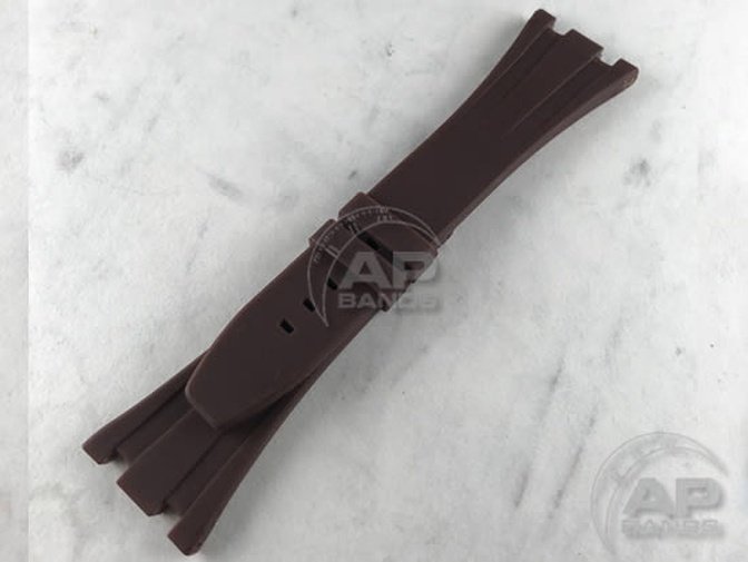 Scuta 100% Rubber Strap Brown For Audemars Piguet Royal Oak Offshore