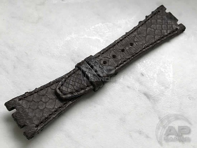 Pitone Dark Brown Python Leather Strap For Audemars Piguet Royal Oak 15300 15400