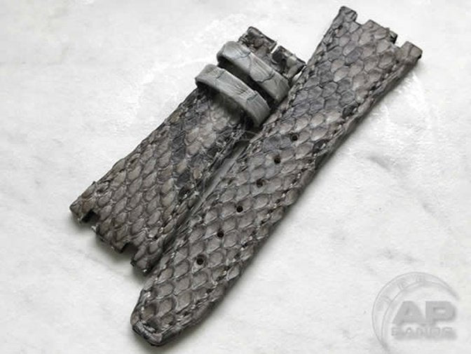 Pitone Grey Python Leather Strap For Audemars Piguet Royal Oak 15300 15400