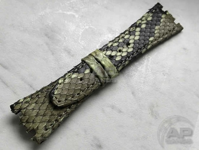 Pitone Lime Green Python Leather Strap For Audemars Piguet Royal Oak 15300 15400