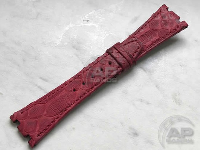 Pitone Red Python Leather Strap For Audemars Piguet Royal Oak 15300 15400