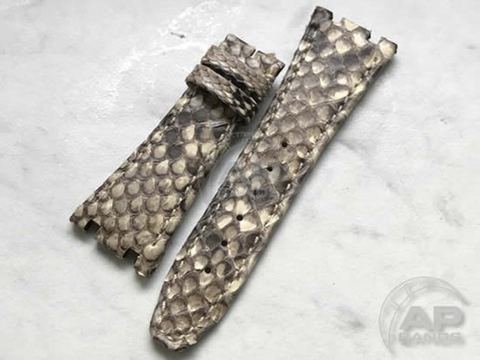 Pitone White Python Leather Strap For Audemars Piguet Royal Oak 15300 15400