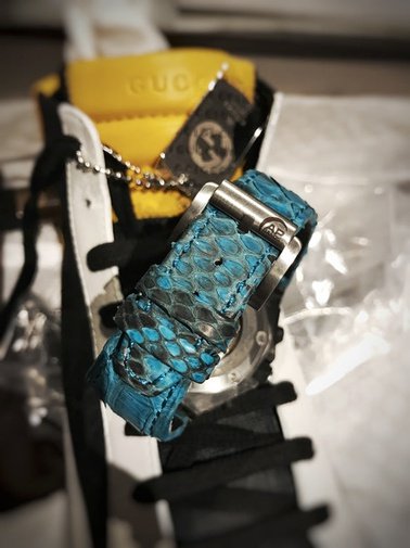 Pitone Turquoise Python Leather Strap For Audemars Piguet Royal Oak Offshore