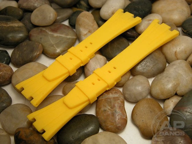 Scuta 100% Rubber Strap Yellow For Audemars Piguet Royal Oak Offshore