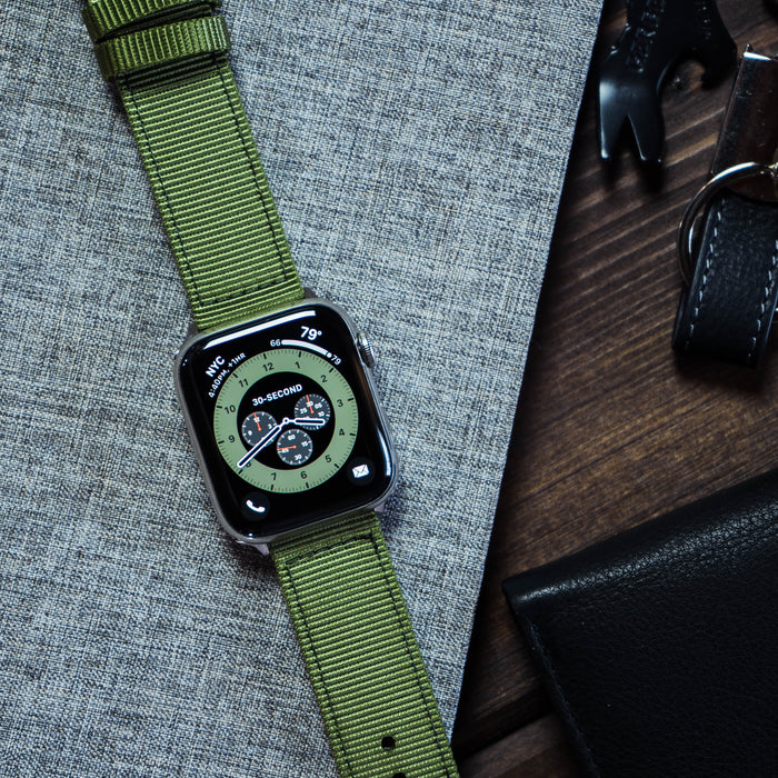 Apple Watch | Two-piece NATO® style | Army Green - Barton Watch Bands