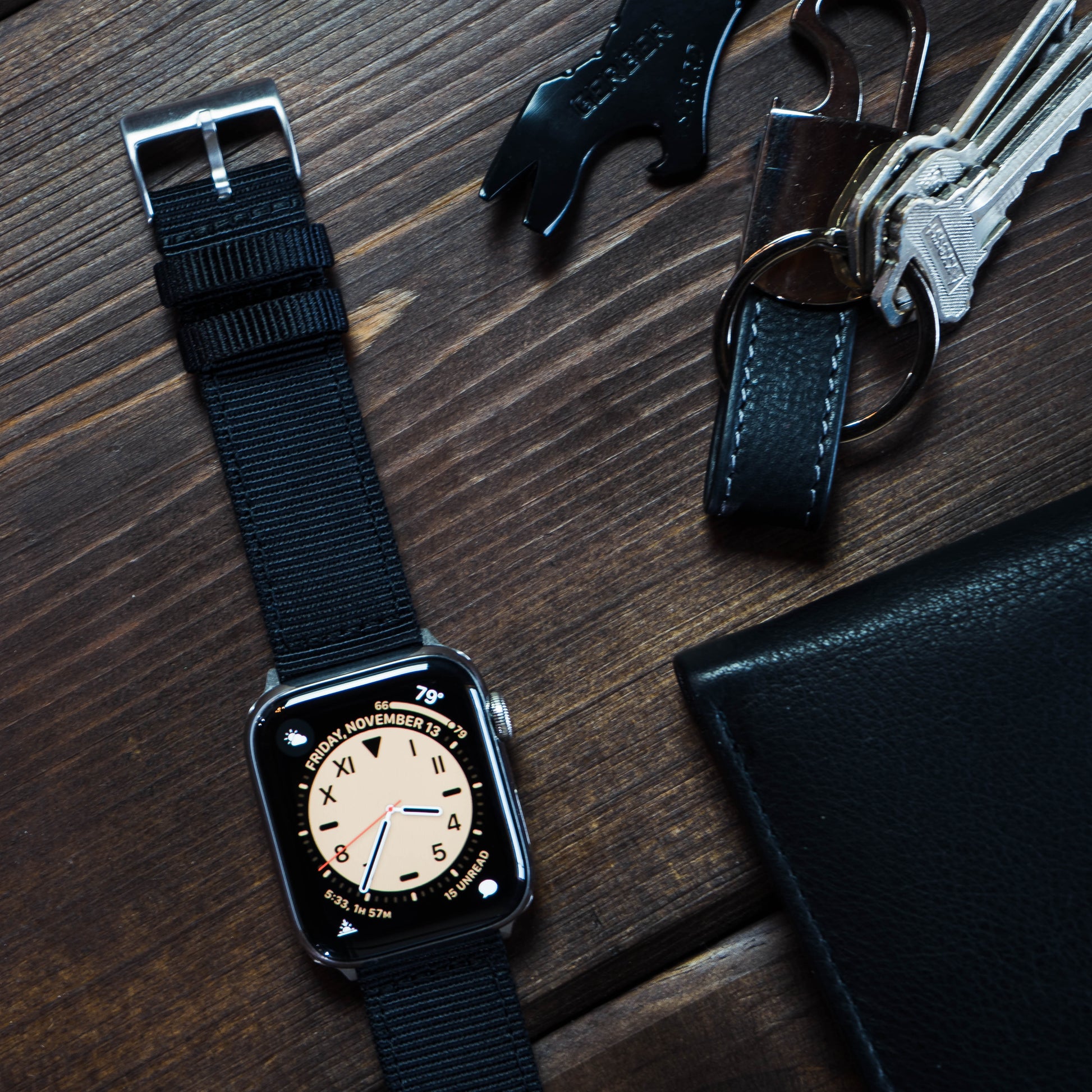 Barton Two-Piece NATO Style Watch Band / Strap for Apple Watch
