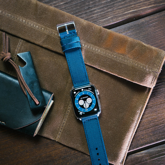 Apple Watch | Two-piece NATO® style | Steel Blue - Barton Watch Bands