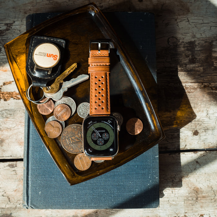 Apple Watch | Caramel Brown Racing Horween Leather - Barton Watch Bands