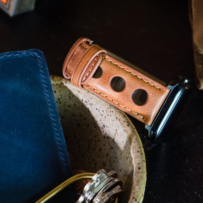 Apple Watch | Caramel Brown Rally Horween Leather - Barton Watch Bands