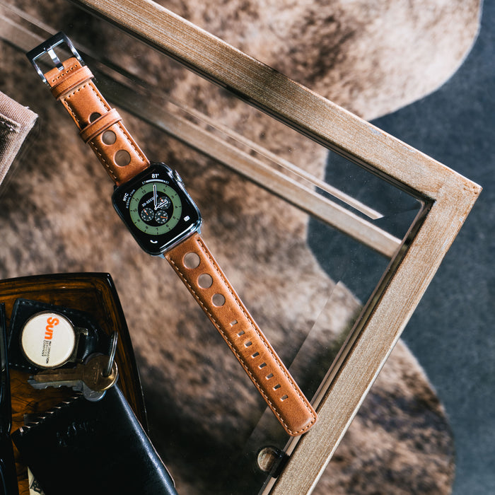 Apple Watch | Caramel Brown Rally Horween Leather - Barton Watch Bands