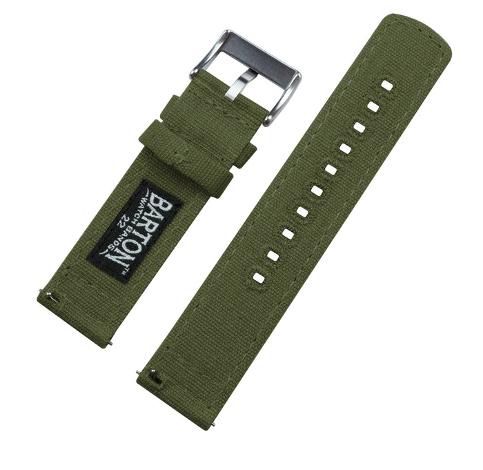 Samsung Galaxy Watch5 | Army Green Canvas - Barton Watch Bands