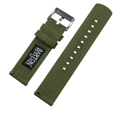 Samsung Galaxy Watch4 | Army Green Canvas - Barton Watch Bands