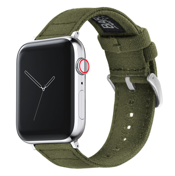 Green Canvas Apple Watch Band Green Apple Watch Strap