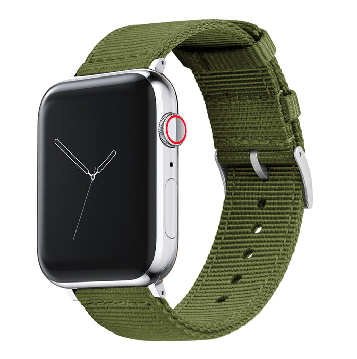 Apple Watch | Two-piece NATO® style | Army Green - Barton Watch Bands