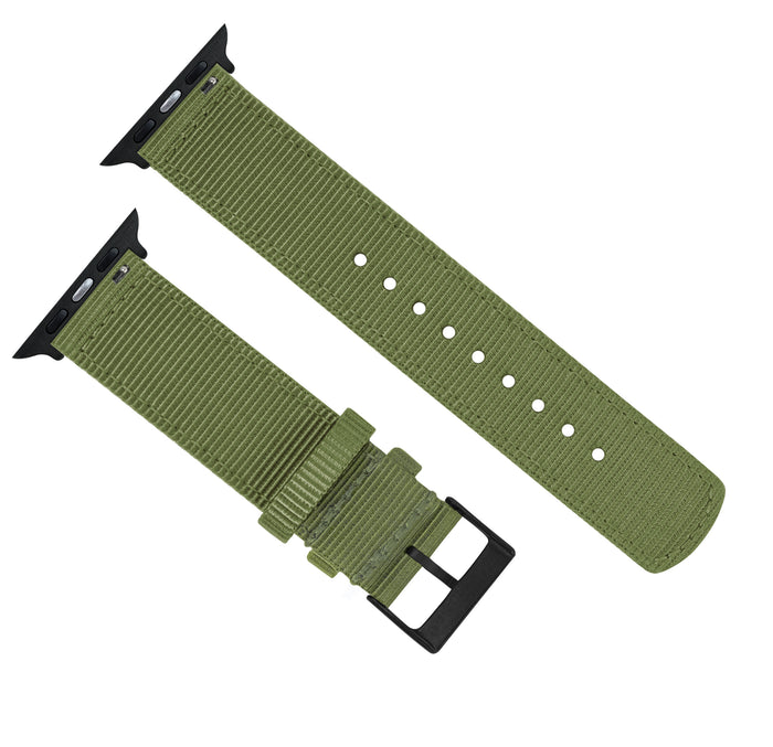 Apple Watch | Two-piece NATO® style | Army Green - Barton Watch Bands